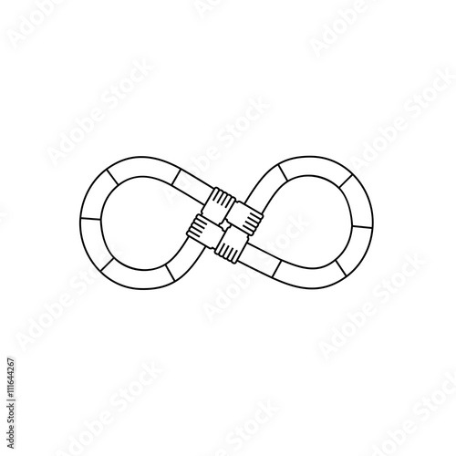 Eternal friendship line icon