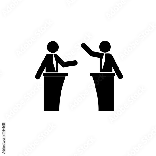 Political debates simple icon
