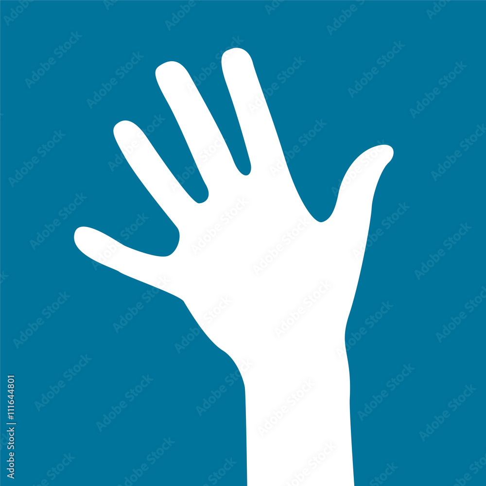 Obraz premium silhouette main