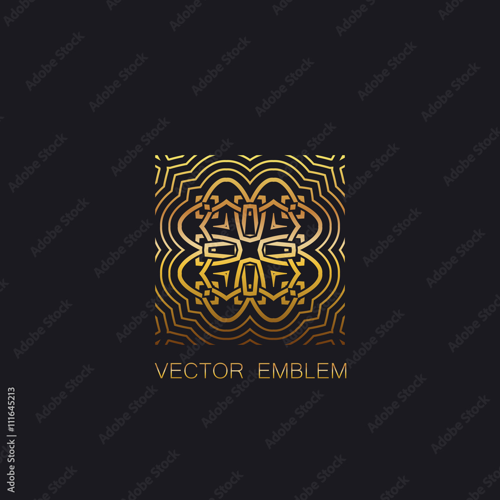 art-deco golden emblem art-deco golden emblem