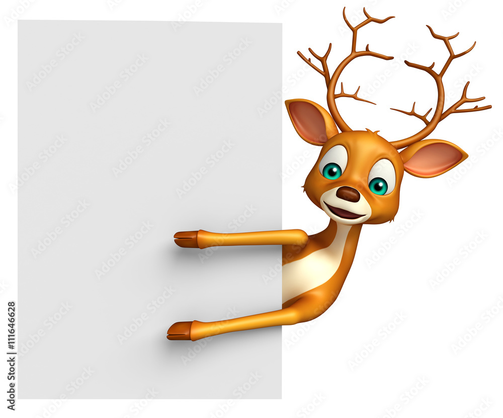 Obraz premium cute Deer cartoon character