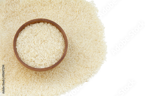 rice in a wooden