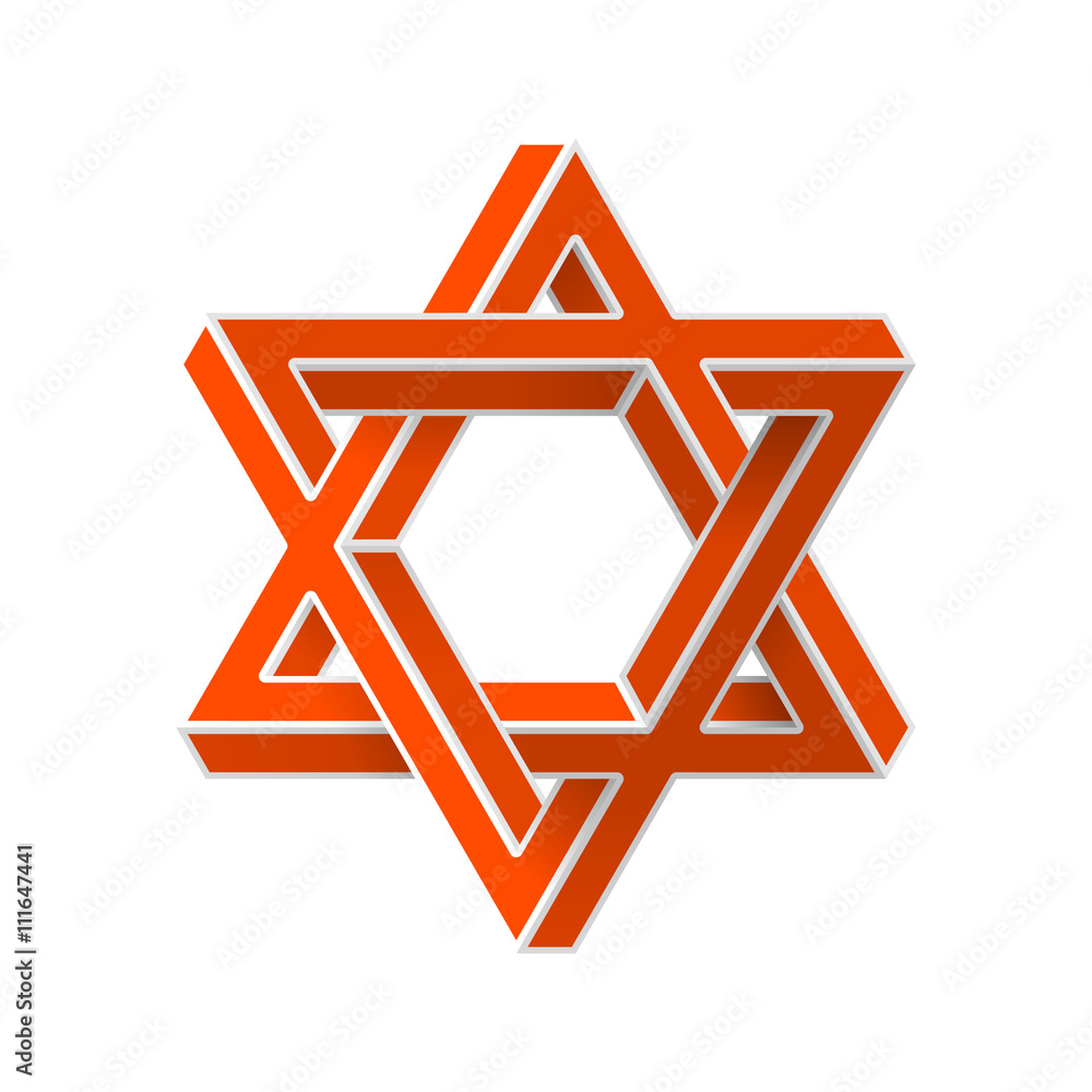 Impossible star of David. 3D Vector Illustrstion Impossible star of David. 3D Vector Illustrstion