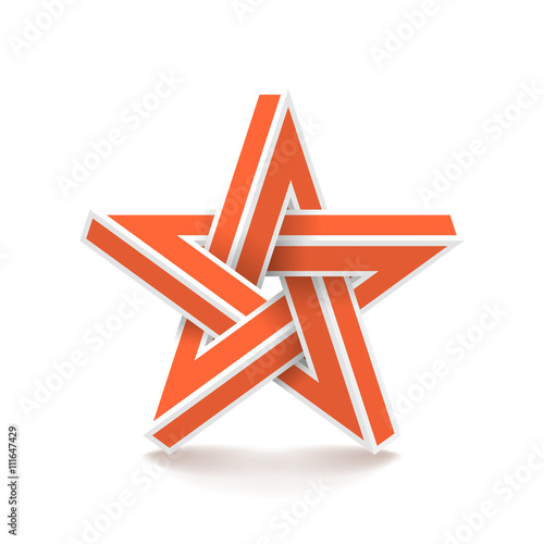 Impossible star. 3D Vector Illustrstion