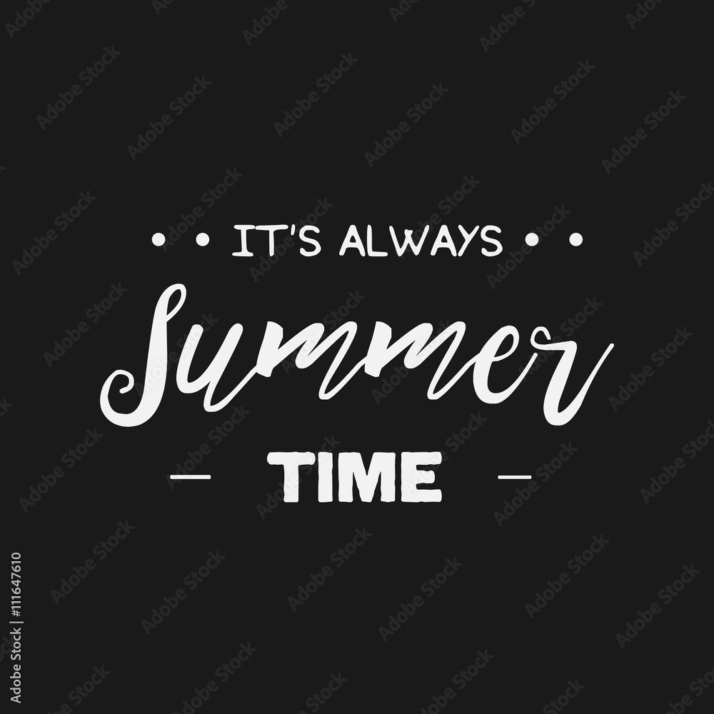 Obraz premium Summer Time logo Template. Vector Typographic Design Label.