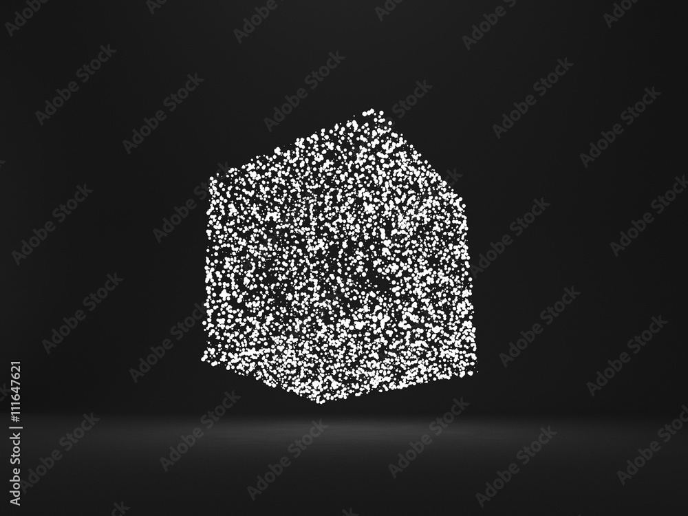 glowing 3d cube glowing 3d cube