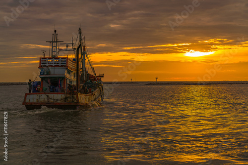 Fishing ship in Andaman sea Thailand 