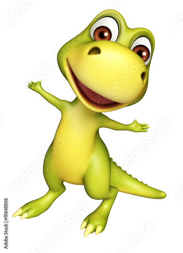 cute funny Dinosaur cartoon character
