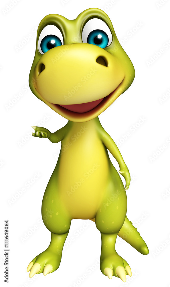 Fototapeta premium cute funny Dinosaur cartoon character