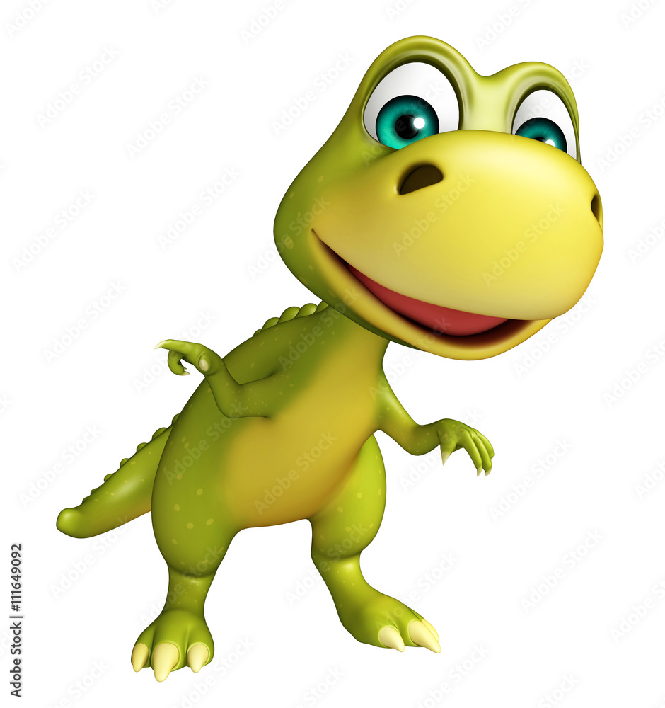 Fototapeta premium cute funny Dinosaur cartoon character