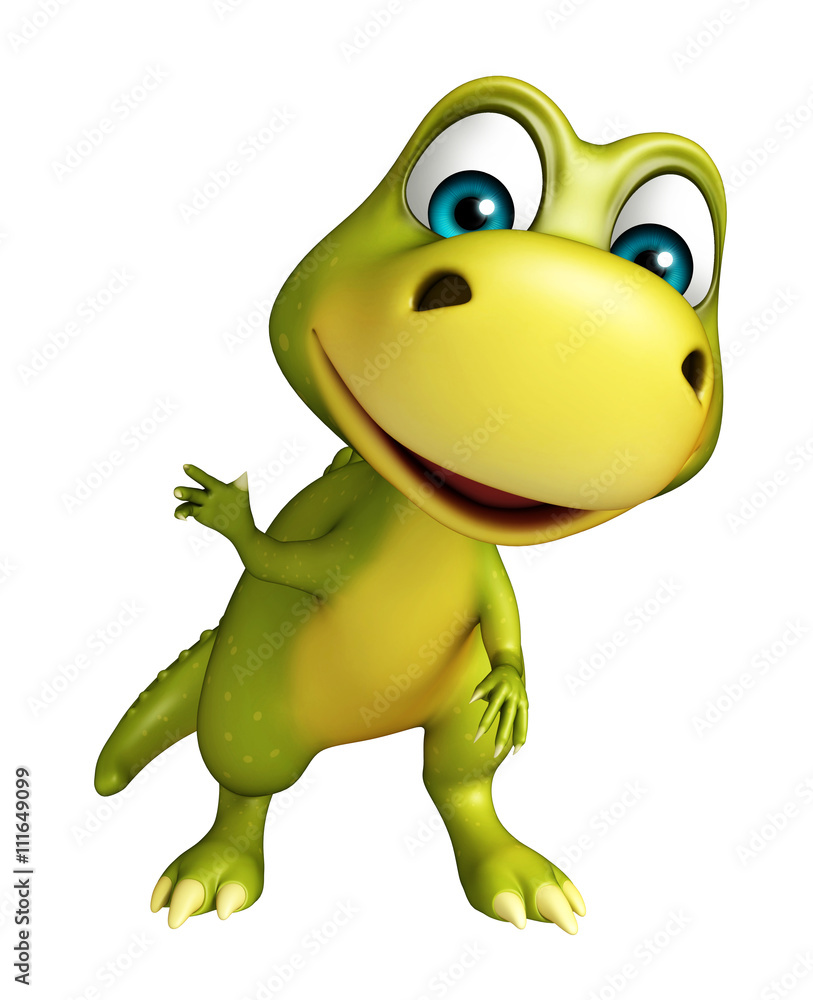Fototapeta premium cute funny Dinosaur cartoon character