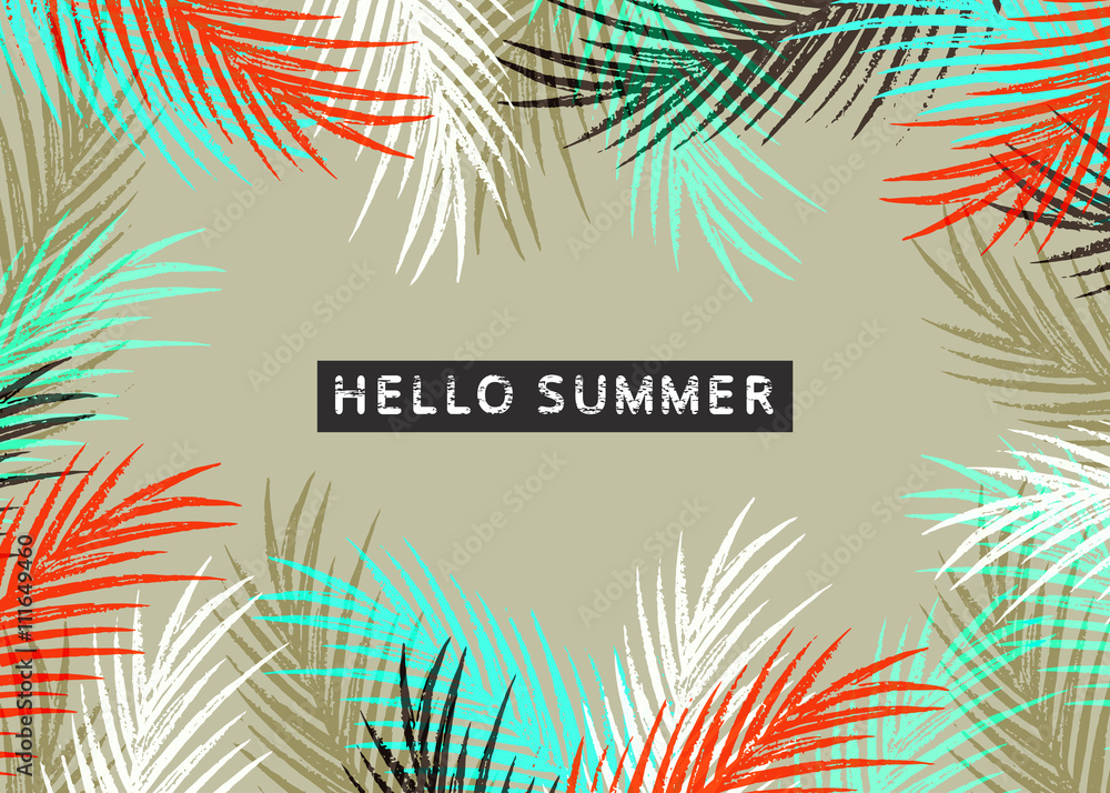 Obraz premium Summer time illustration.