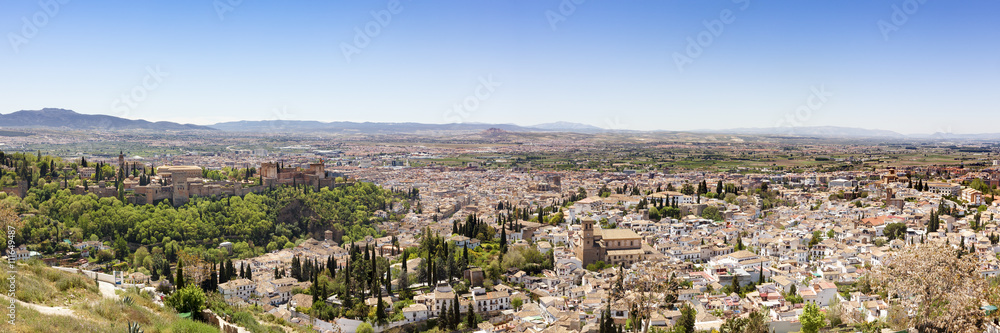 Panorama of Granada, Spain