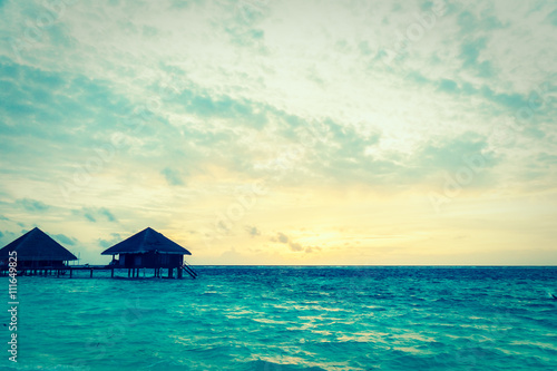 Fototapeta Naklejka Na Ścianę i Meble -  Sunset at maldives island