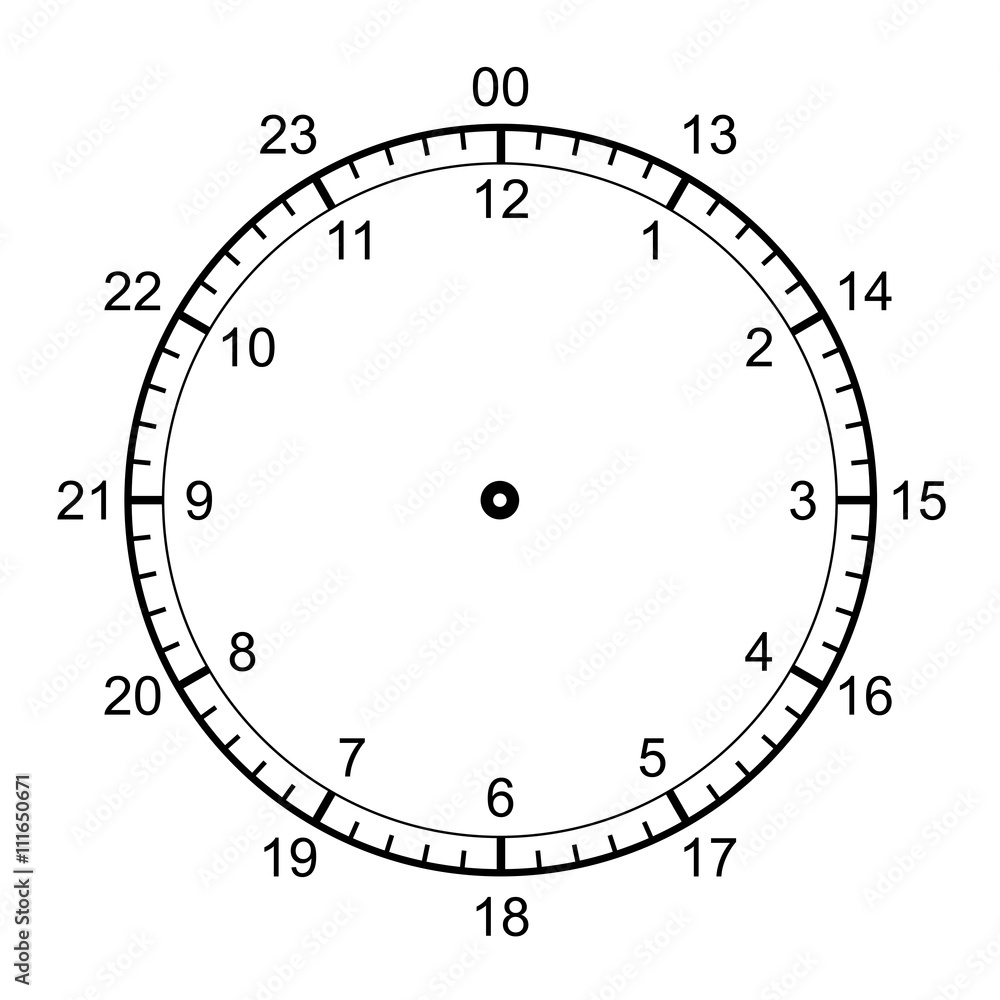 Blank Clock isolated on white vector Blank Clock isolated on white vector