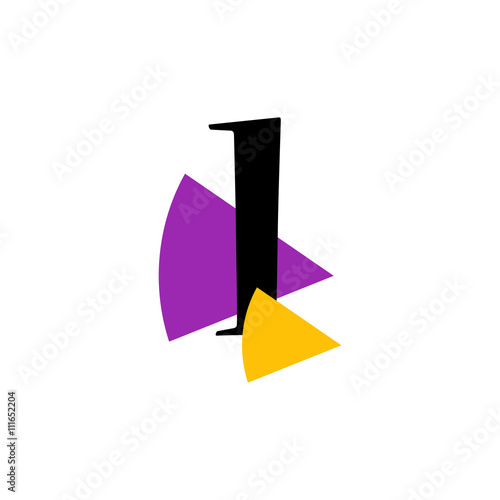 Free Download L Logo.. Vector Graphic Business Branding Letter Element Illustration with Colorful Triangles. White Background - GFXLoad