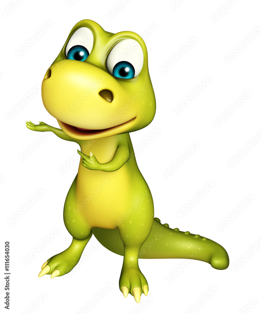 Fototapeta premium cute funny Dinosaur cartoon character