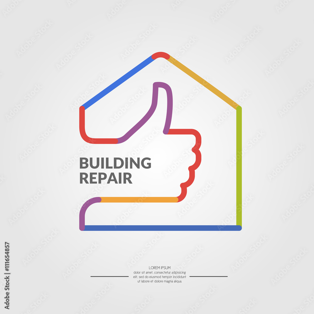 Vector illustration for the building repair Vector illustration for the building repair