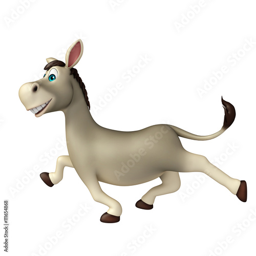 cute Donkey funny cartoon character