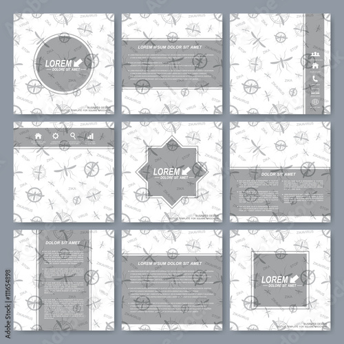 Modern vector templates for brochure, Leaflet, flyer, cover, magazine or annual report . Book layout design. Zika virus backgraund