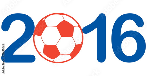 lettering 2016 with france national colors
