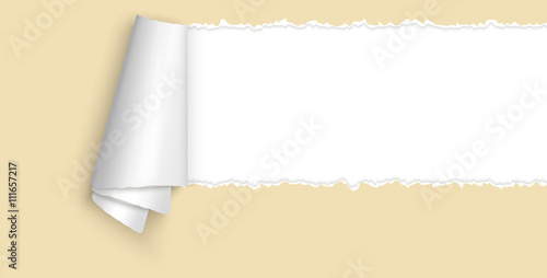 ripped open paper with space for text