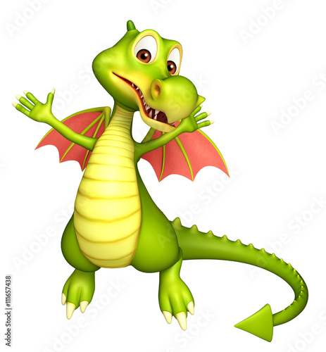 cute Dragon funny cartoon character