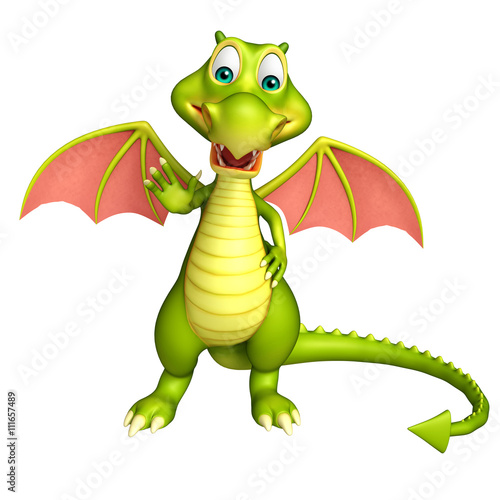 cute Dragon funny cartoon character