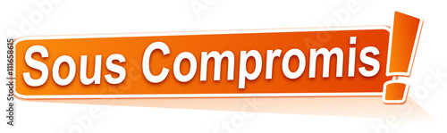 sous compromis sur étiquette orange
