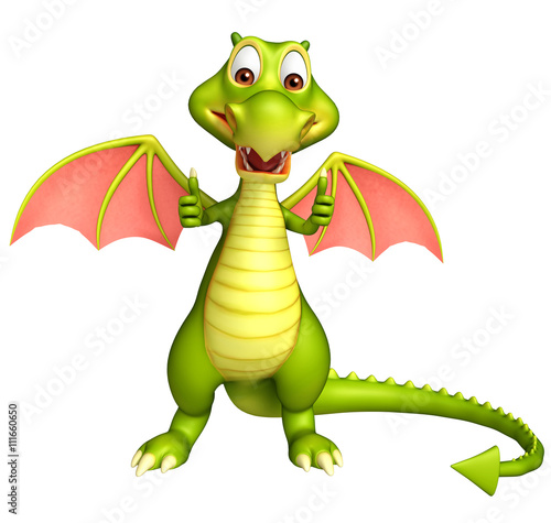 Dragon funny cartoon character