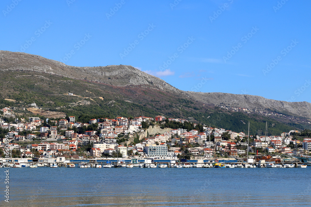 Small coastal town Podstrana, in Croatia. 