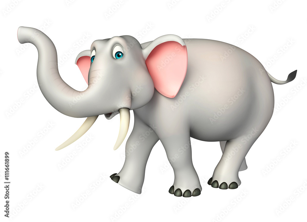 Obraz premium cute Elephant funny cartoon character