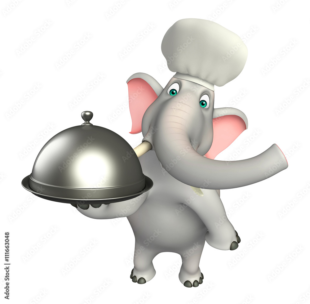 fun Elephant cartoon character with chef hat and cloche Stock Illustration | Adobe Stock fun Elephant cartoon character with chef hat and cloche Stock Illustration | Adobe Stock