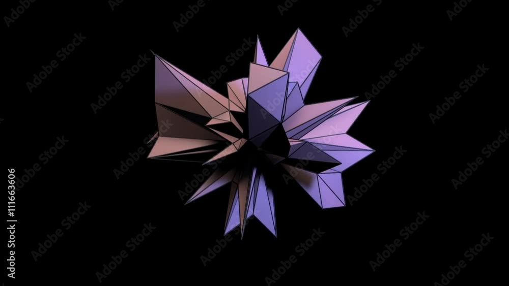 3D animation loop of a changing polygonal shape 3D animation loop of a changing polygonal shape