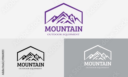 mountain vector logo and sport
