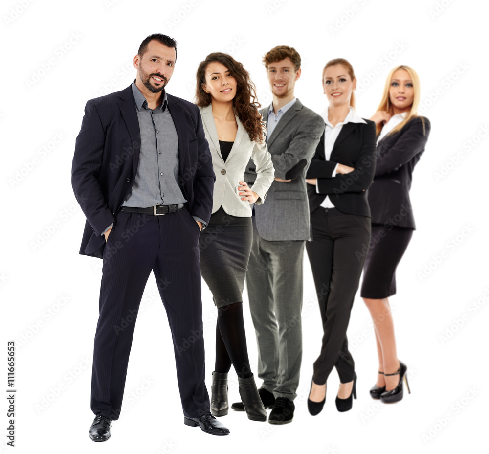 Business team isolated on white Business team isolated on white