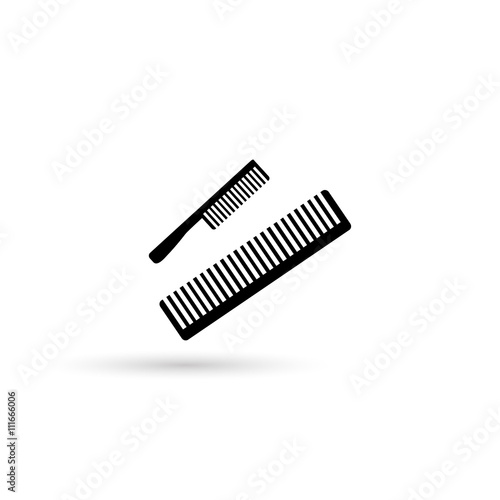 Comb , Barber comb, black plastic comb.