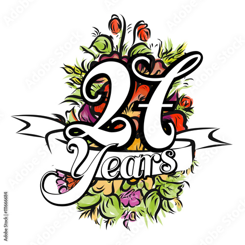 27 Years Greeting Card Design