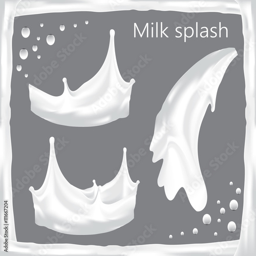 A splash of milk set