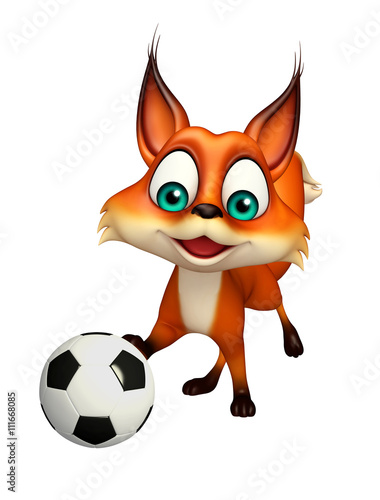 Fox cartoon character with football
