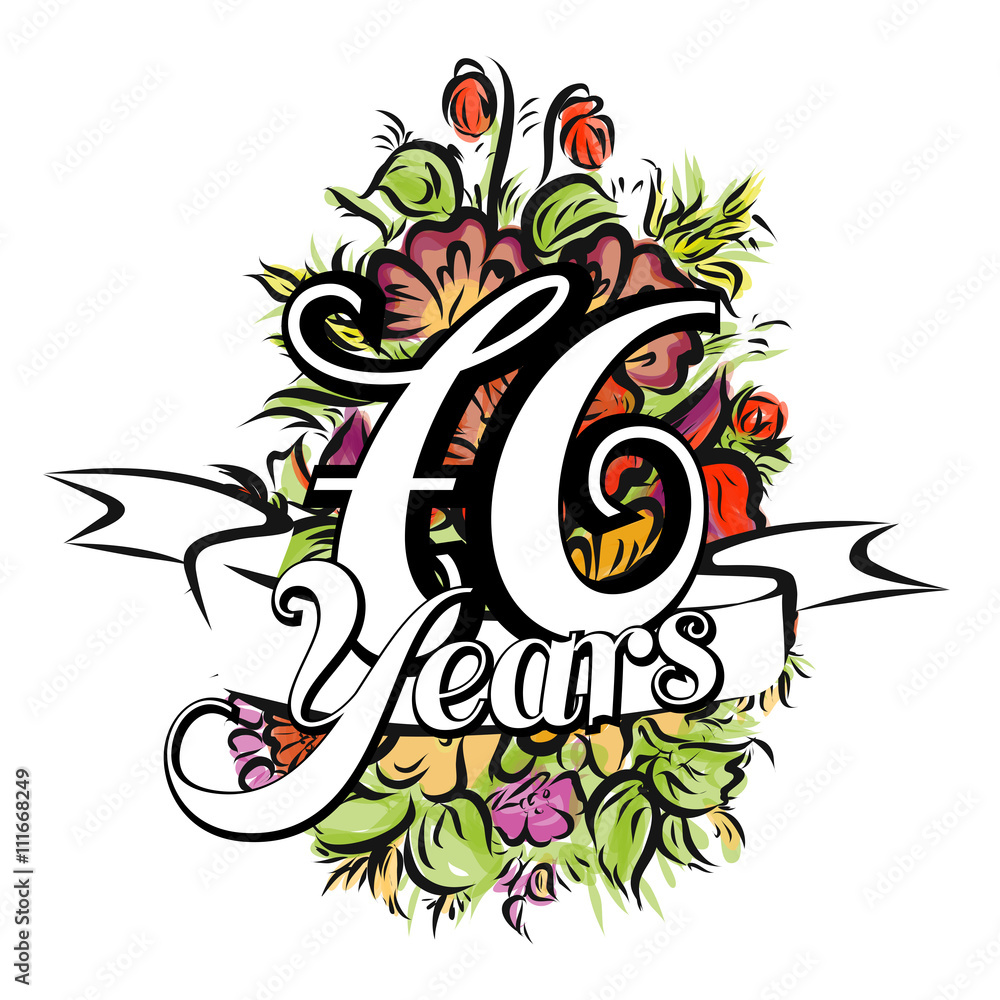 76 Years Greeting Card Design 76 Years Greeting Card Design