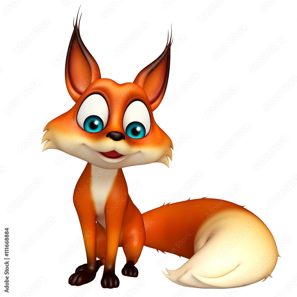 Obraz premium fun Fox funny cartoon character