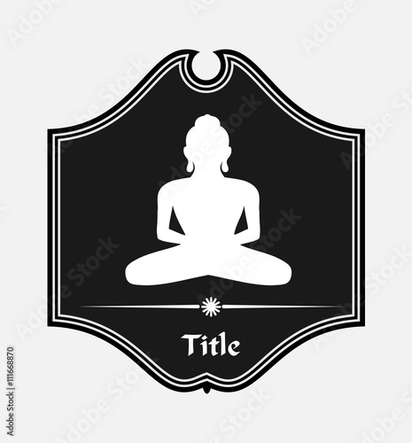 Buddhist Retro Label Symbol