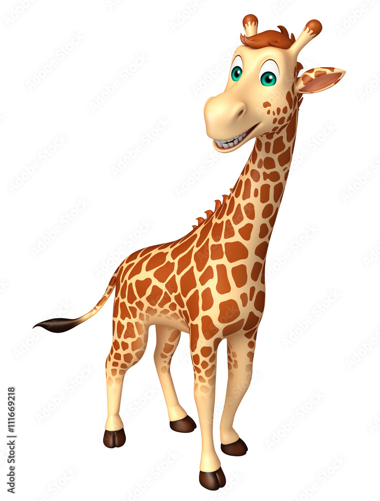 Fototapeta premium cute Giraffe cartoon character