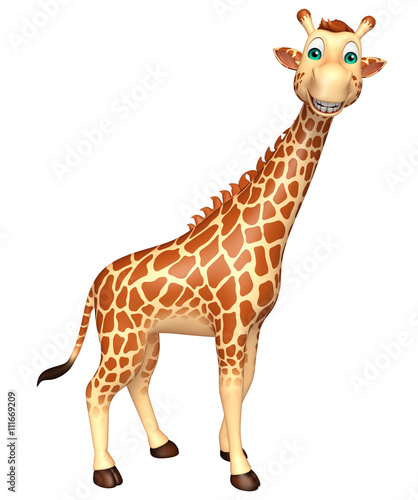 Photography cute Giraffe cartoon character