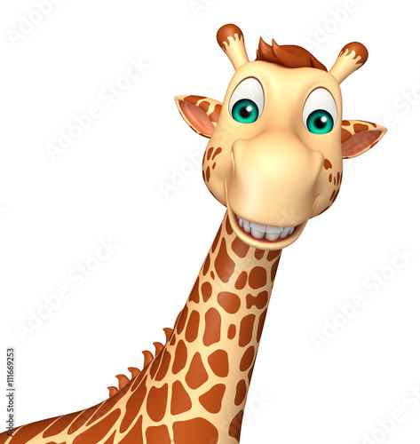 Canvas Print cute Giraffe cartoon character