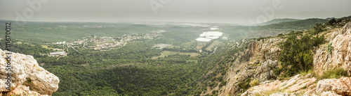 Quadro em tela mountains hill Kibburz view panorama Israel