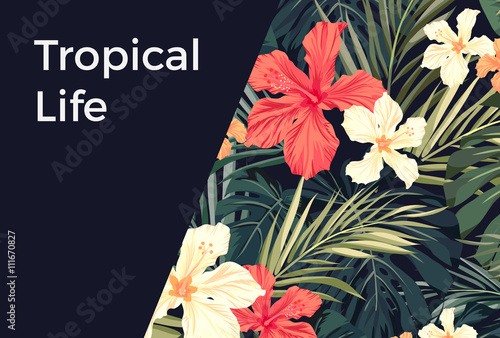 Summer tropical hawaiian ba...