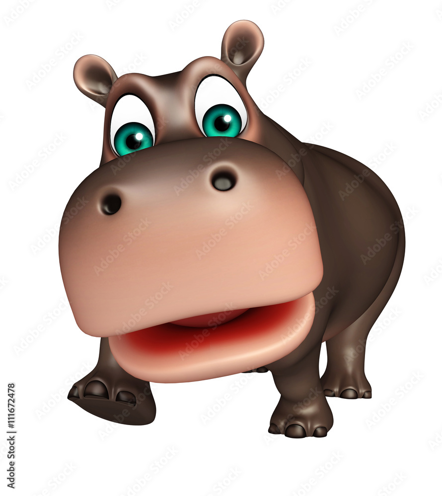 cute walking Hippo cartoon character cute walking Hippo cartoon character