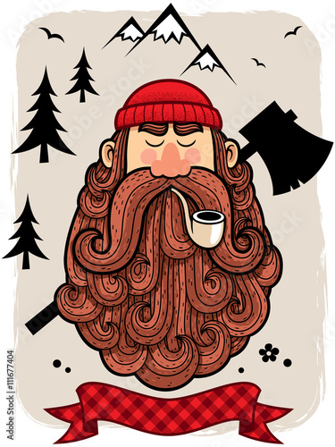 Lumberjack / Illustration of lumberjack.